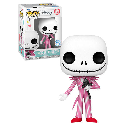 Disney The Nightmare Before Christmas Pop! Vinyl Figure - Jack Skellington in Pink Suit (Valentine's Special Edition) | Collectible Gift for Fans | Perfect for Valentine's Day, Christmas Decor & Pop Culture Collections