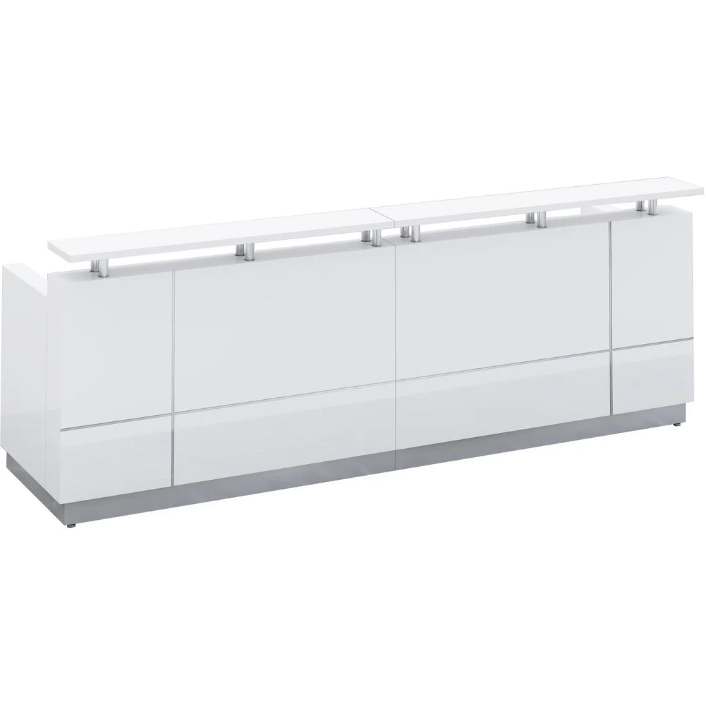 HUGO PLUS Modern Reception Desk - Elegant Office Furniture for Professional Spaces | Perfect for Lobby, Hotel, Corporate & Clinic Reception Areas