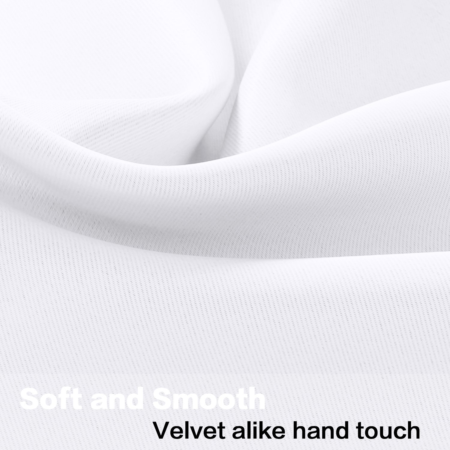 H.VERSAILTEX 2 Pack White Window Valance Panels - Blackout Curtain Valances for Small Windows, 52