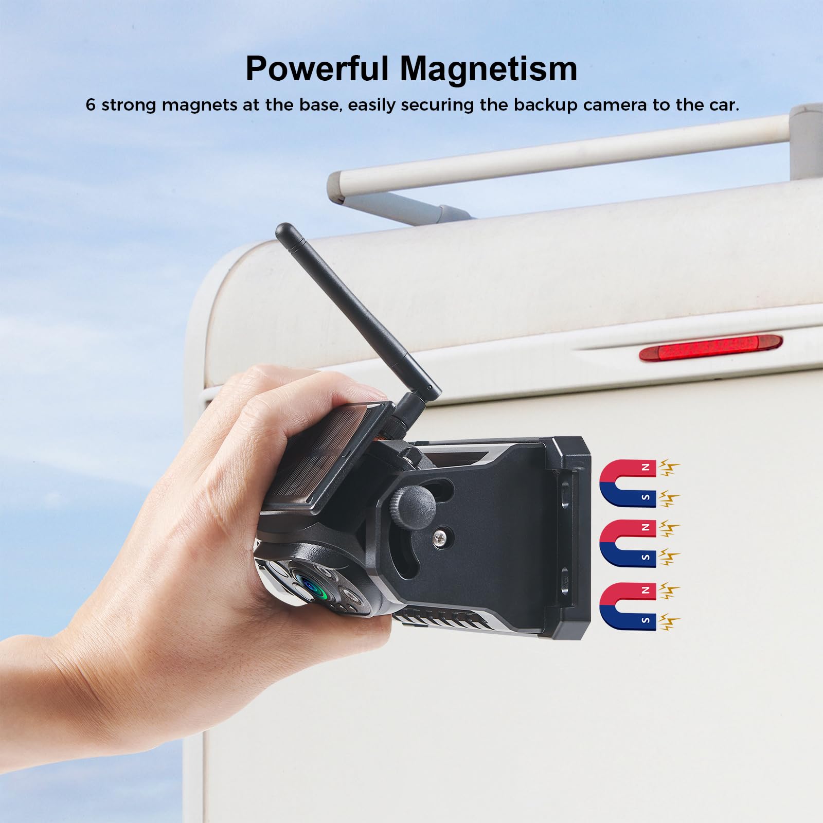 Wireless Magnetic Backup Camera with 7