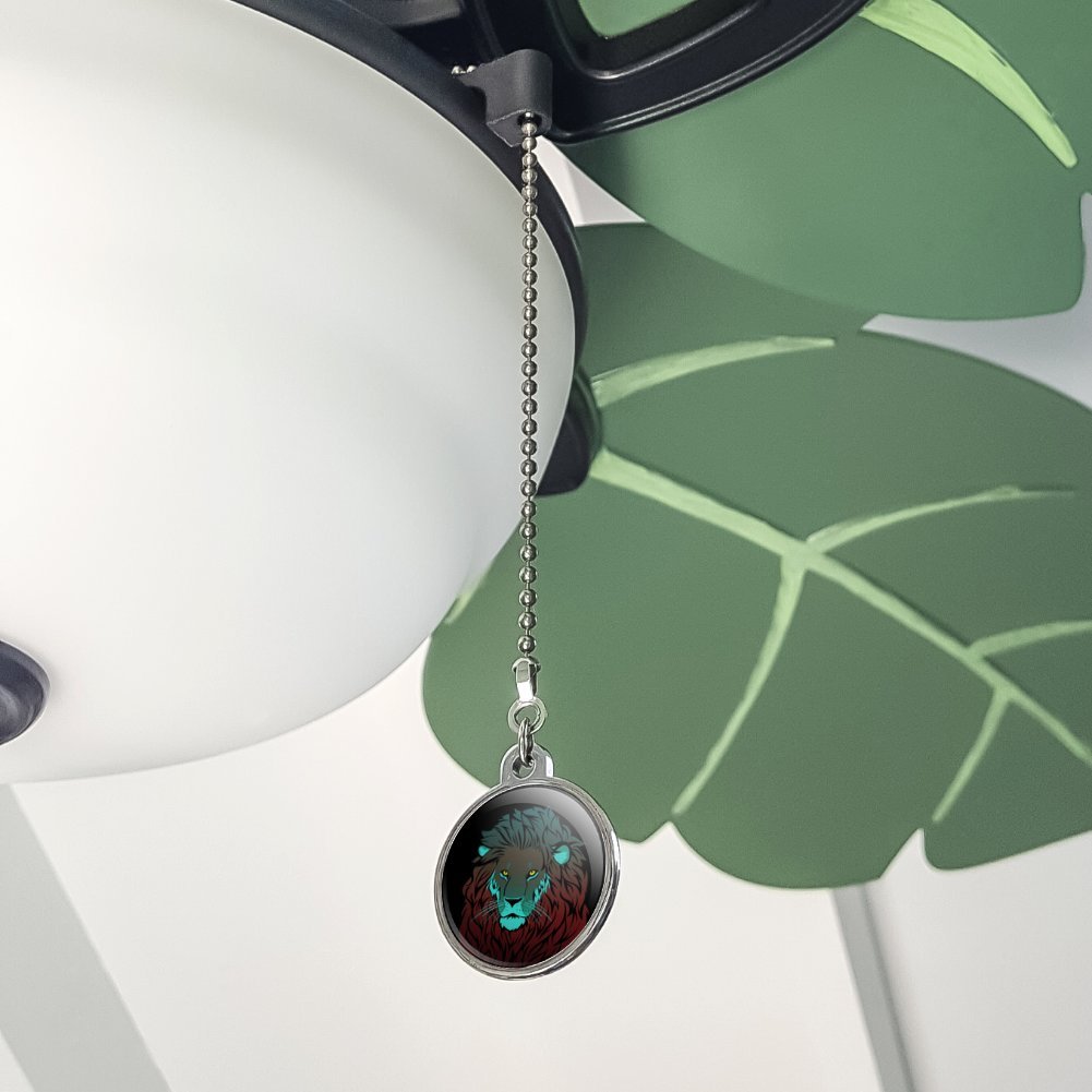 Lion in The Dark Ceiling Fan Pull Chain - Decorative Light Switch Pull with Unique Animal Design - Perfect for Bedroom, Living Room, and Kids Room Decor