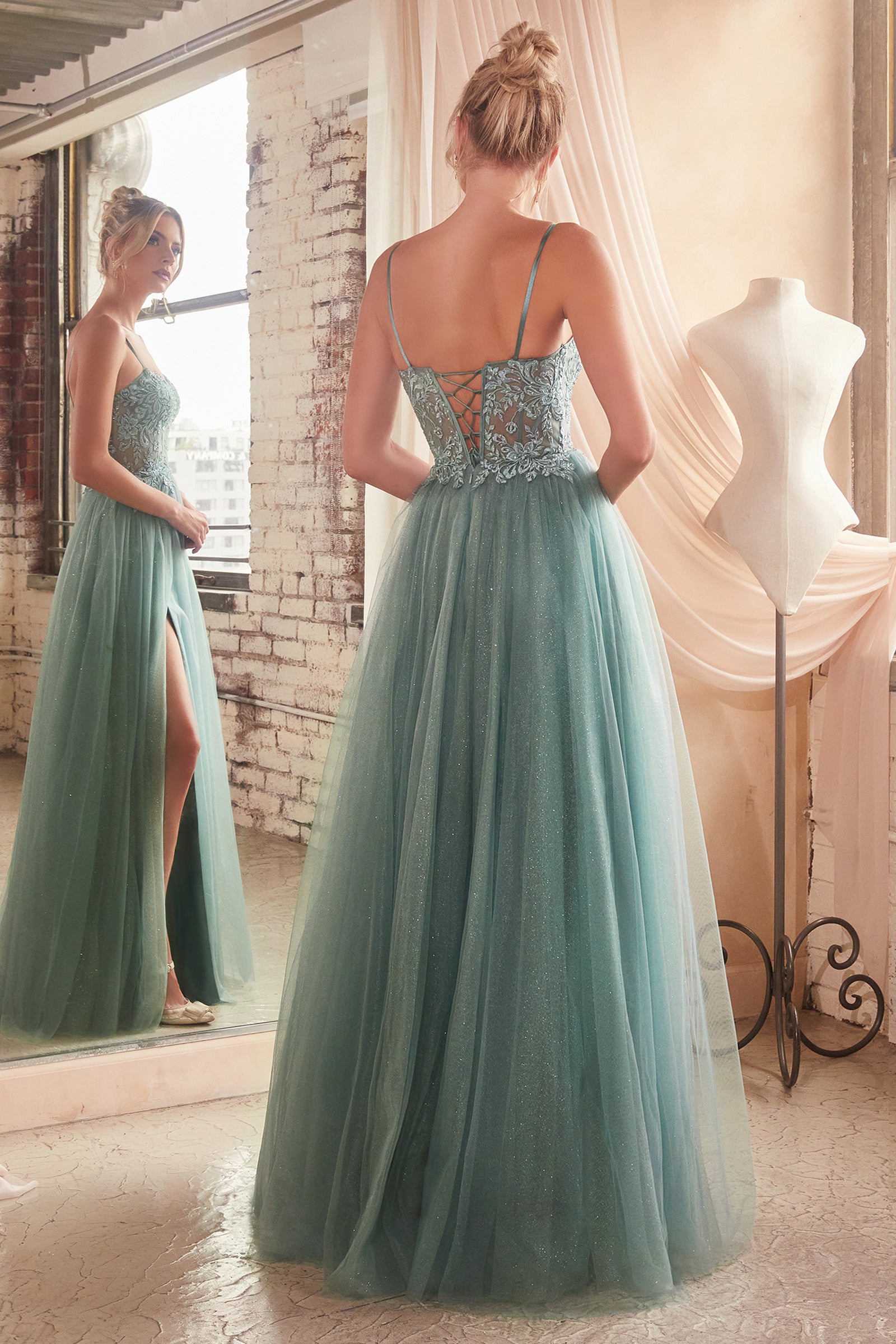 Brielle Gown - Elegant Layered Tulle & Lace A-Line Wedding Dress for Brides | Perfect for Beach Weddings, Garden Ceremonies & Formal Events