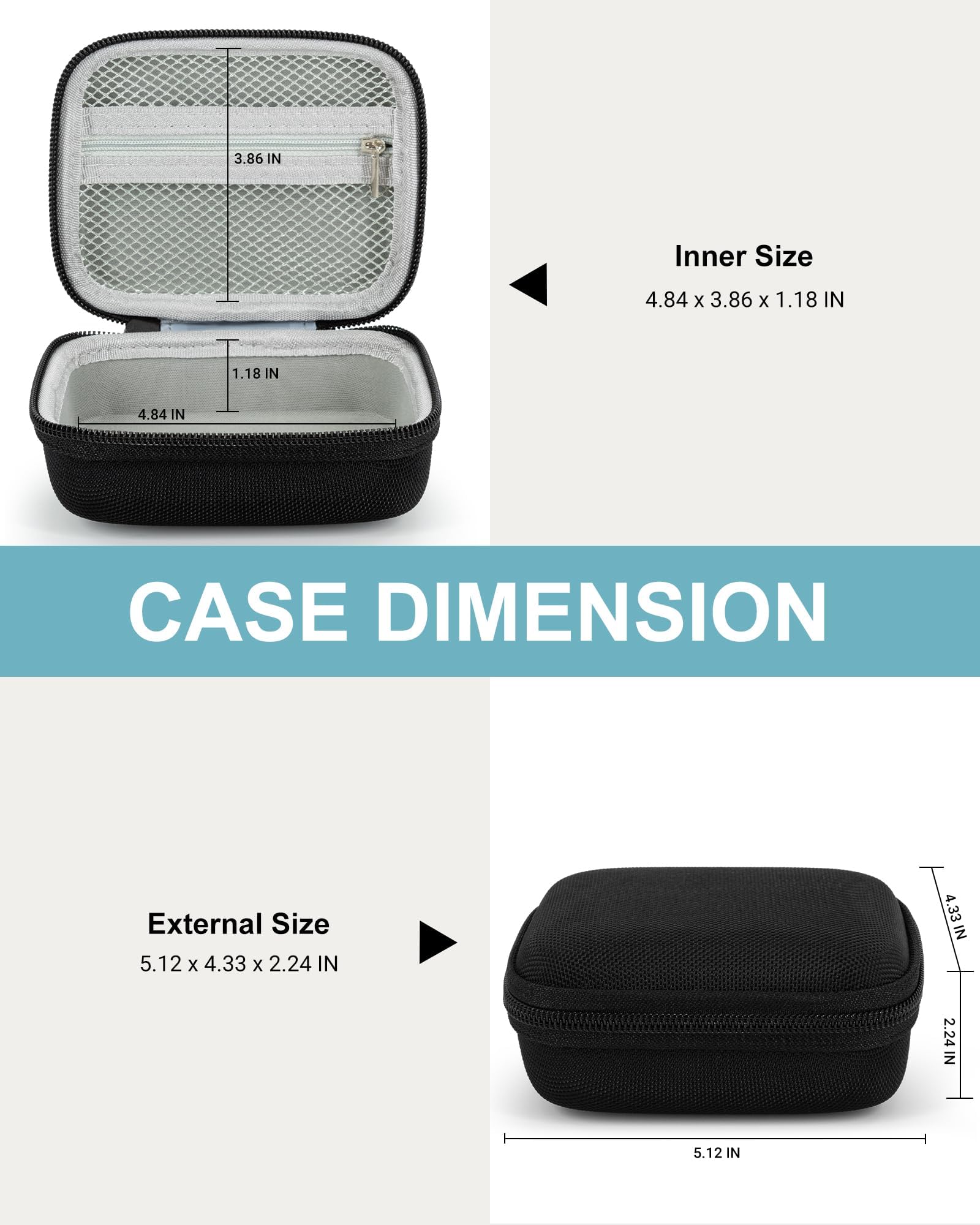 USB Flash Drive Storage Case - 2 Sizes USB Thumb Drive Holder for SanDisk, Samsung, PNY | SD Card & Cable Organizer Mesh Bag | Perfect for Office, Travel & Electronic Accessories Storage