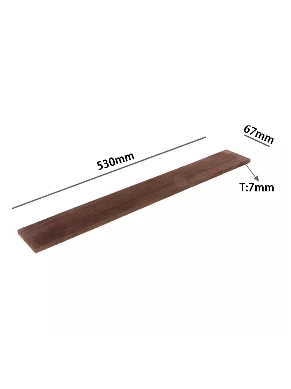 Premium Solid Rosewood Guitar Fretboard Blank - Classical & Electric Guitar Neck Replacement Part | Perfect for DIY Guitar Building, Repairs & Upgrades