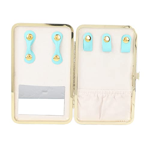 Portable Jewelry Box with Mirror - Large Travel Organizer for Earrings, Rings & Necklaces (Green) | Perfect for Travel & Gift
