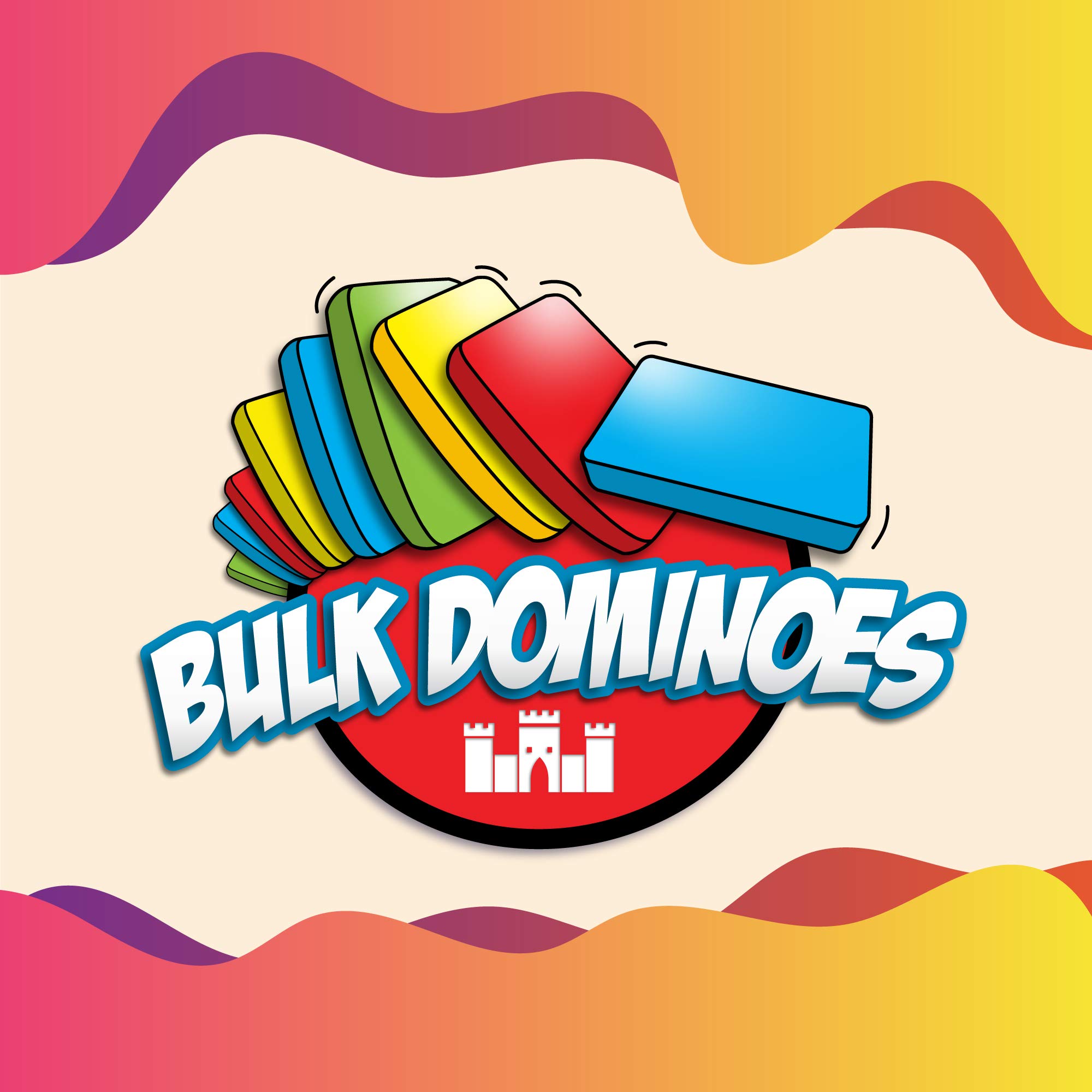 100pcs Bulk Plastic Dominoes Set - Clear Blue Building, Stacking & Chain Reaction Toppling STEAM Educational Toys for Kids | Classroom Activities, Birthday Gifts & Family Game Night
