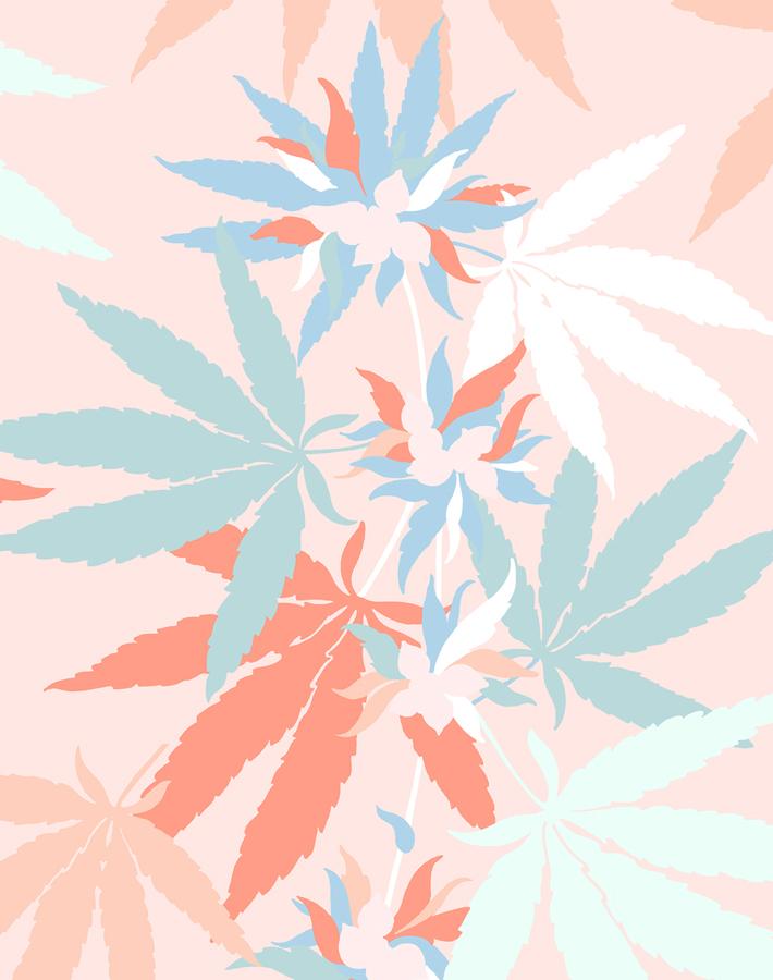 Nathan Turner 'Girls Best Friend' Peach Floral Wallpaper - Elegant Peel & Stick Wallpaper for Girls' Bedroom, Nursery, or Playroom Decor