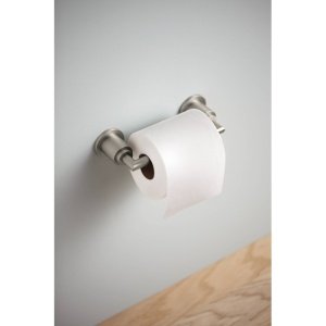Moen YB0808BN Arris Brushed Nickel Pivoting Paper Holder - Bathroom Tissue Roll Dispenser for Home & Office Use