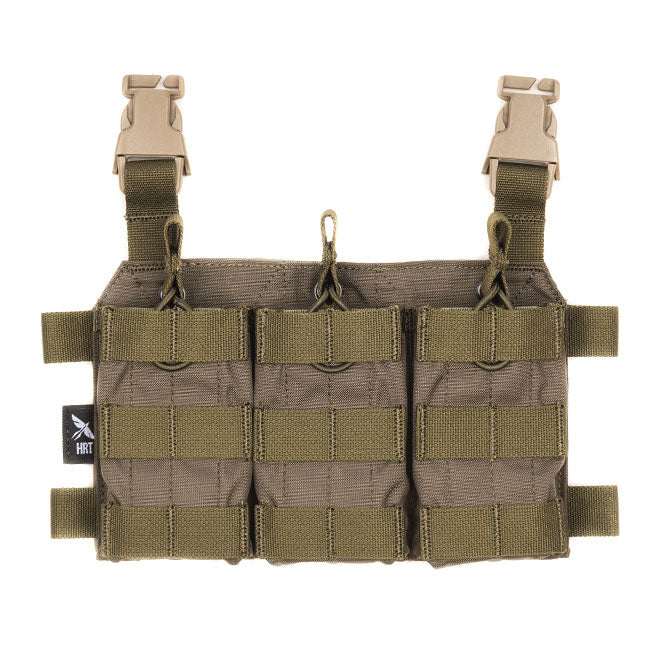 HRT Triple Magazine Placard - Tactical Molle Compatible Pouch for AR15, AK47, M4 | Available in Multiple Colors | Perfect for Airsoft, Hunting & Military Training