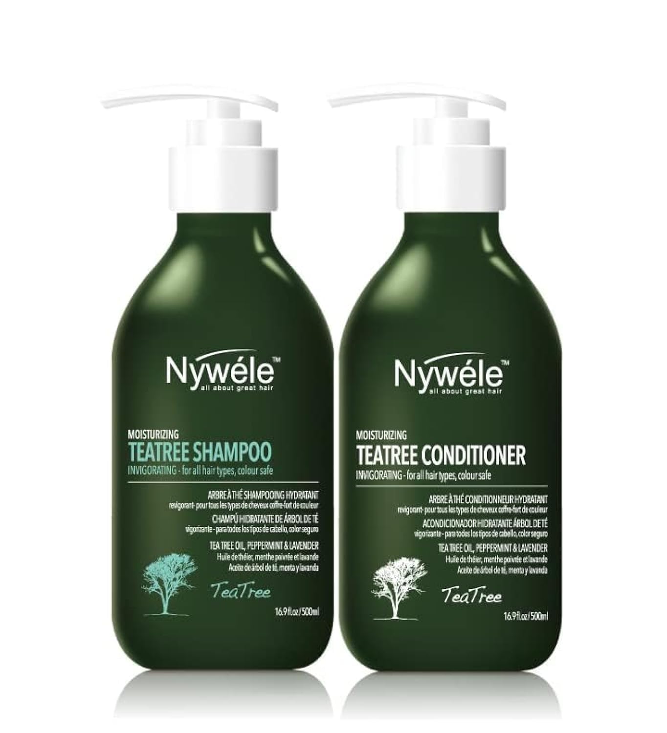 Tea Tree Mint Shampoo and Conditioner Set - 16oz Each for Scalp Care & Hair Growth - Refreshing Scalp Treatment for Dry, Itchy Scalp - Perfect for Daily Hair Wash & Scalp Revitalization