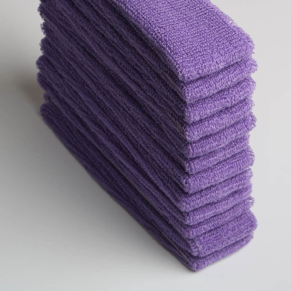 12 Pack Cotton Sweatband Headbands - Stretchy Elastic Terry Cloth Sports Head Wraps for Yoga, Workout, Fitness & Basketball - Perfect for Gym, Running, Tennis & Outdoor Activities