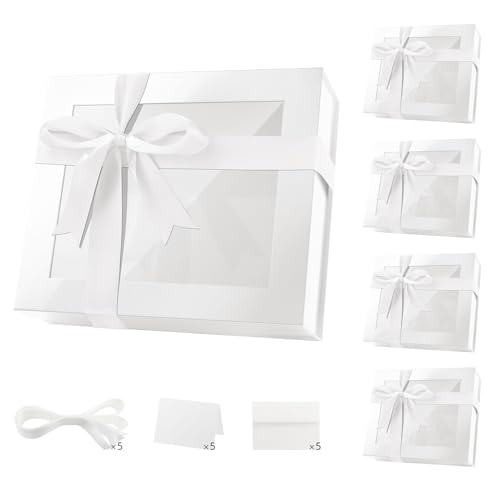White-16.3x14.2x5 Inches-Pack of 5