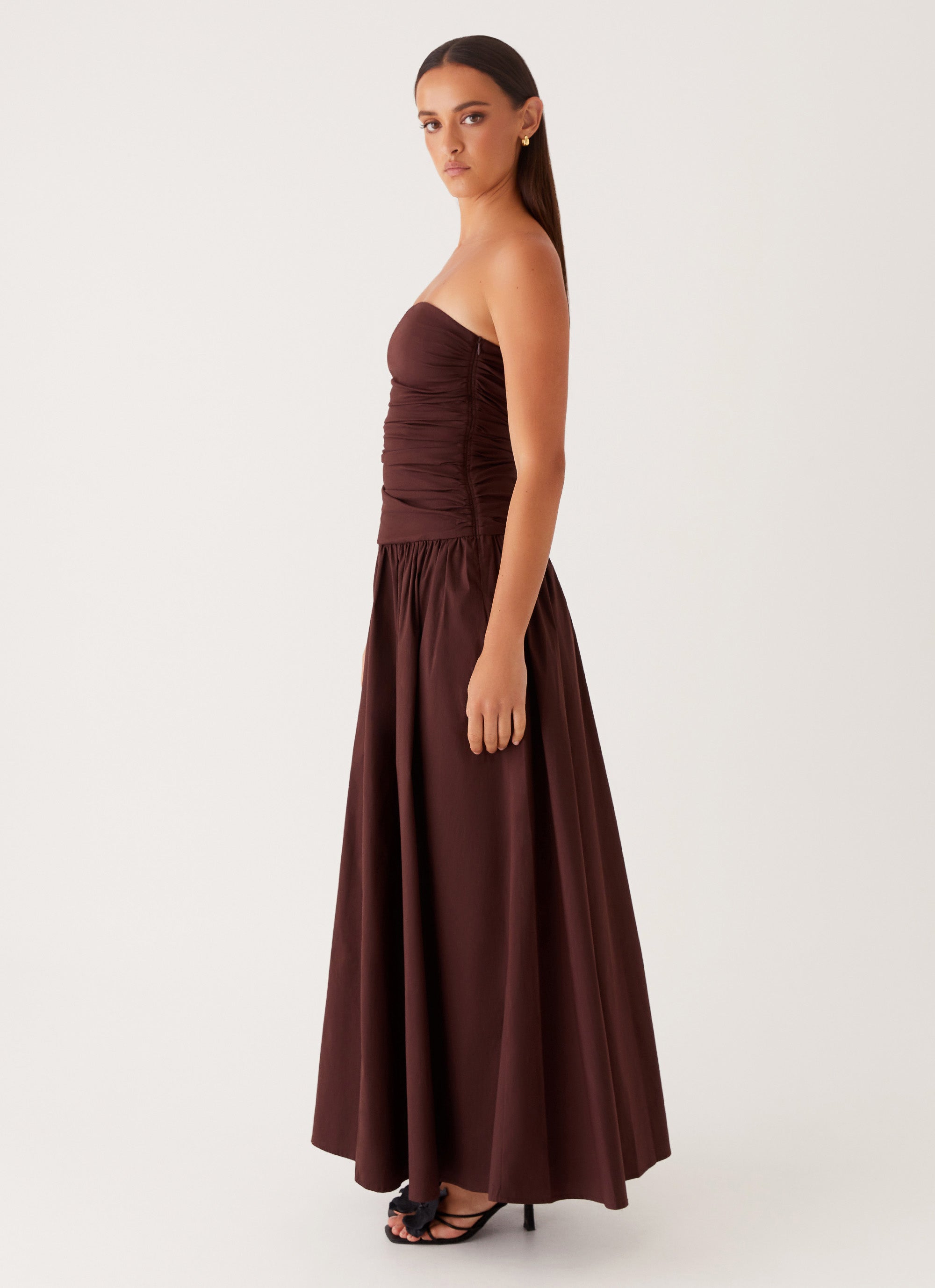 Carmel Maxi Dress for Women - Elegant Long Boho Summer Dress in Brown | Perfect for Beach Vacations, Weddings & Casual Outings