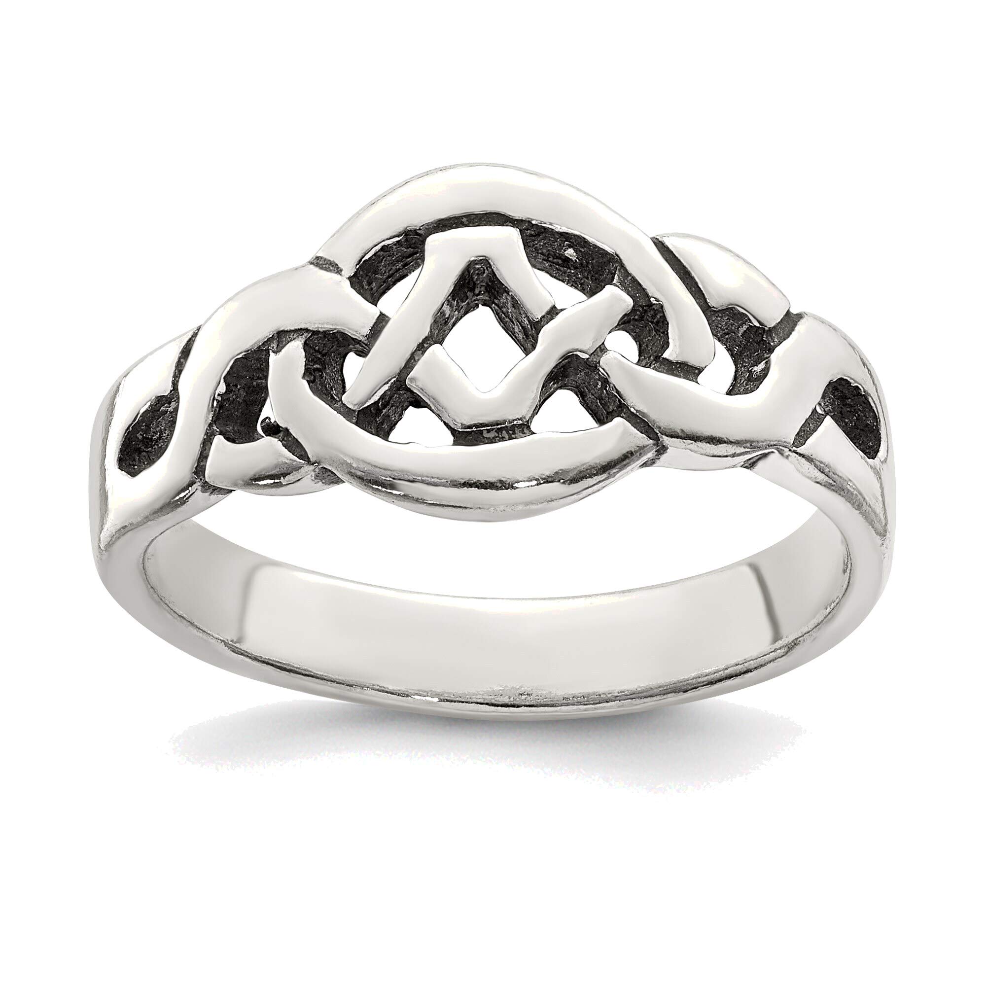 Bonyak Sterling Silver Antiqued Ring - Size 7 for Women's Fashion
