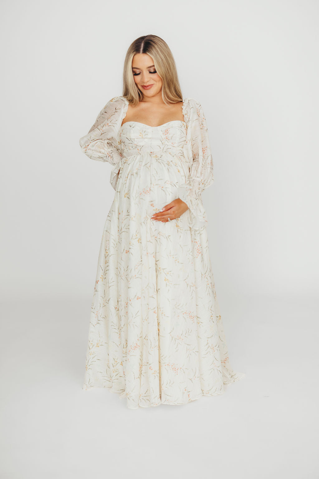 Ryder Grace Maxi Dress in Cream - Elegant Long Flowy Summer Dress for Women, Perfect for Beach, Wedding & Vacation | Lightweight & Comfortable
