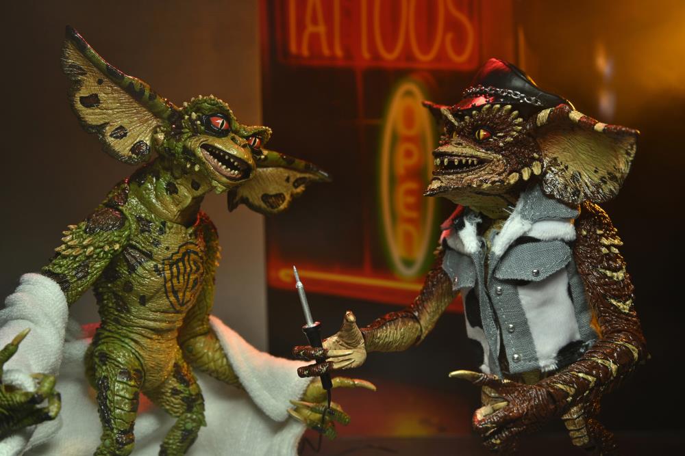 NECA Gremlins 2: The New Batch Tattoo Gremlins Action Figure 2-Pack - Collectible Movie Toys for Horror Fans & Pop Culture Collectors - Perfect for Display, Gifts, and Halloween Decorations
