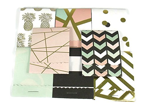 20-Pack Mini Matchbook Notepads - Cute Party Favors, Wedding Giveaways, Mint Green Design - Perfect for Bridal Showers, Birthday Parties & DIY Crafts