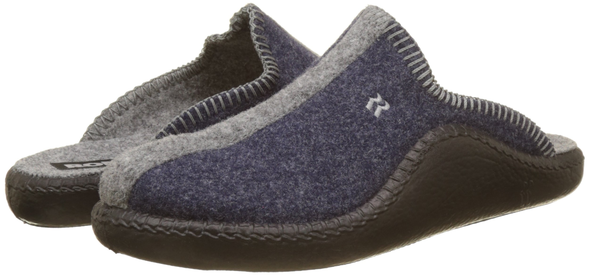 Romika Unisex Adults' Mokasso 62 Open Back Slippers - Comfortable Blue Denim Slide Sandals for Men & Women, UK Size 8 | Perfect for Home, Beach, Poolside & Spa Relaxation