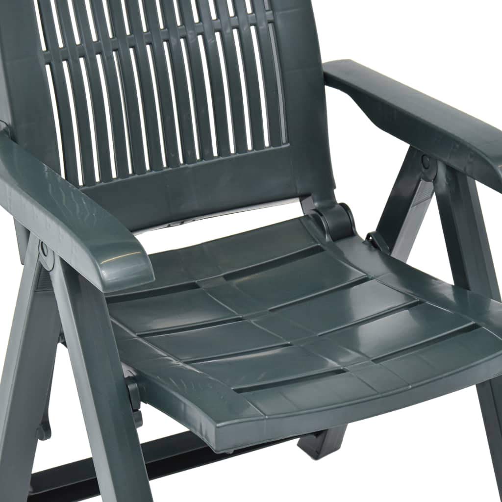 2-Pack Adjustable Reclining Garden Chairs – Outdoor Plastic Club Chairs with Armrests, Patio Dining & Lounge Furniture (23.6