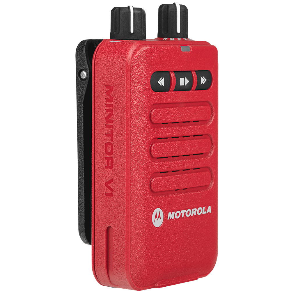 Motorola Minitor 6 VHF Emergency Pager - Red Color | First Responder & Healthcare Communication Device for Hospitals, Fire Departments & Security Teams