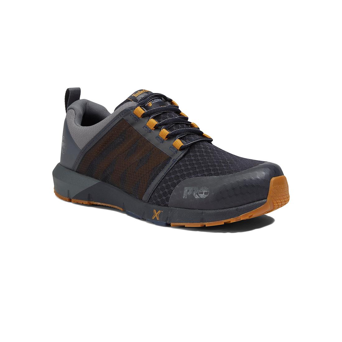 Radius Composite Toe Work Shoes for Men - Lightweight Safety Boots, Slip Resistant, Electrical Hazard Protection - Blue Grey - Ideal for Construction, Warehouse & Industrial Work