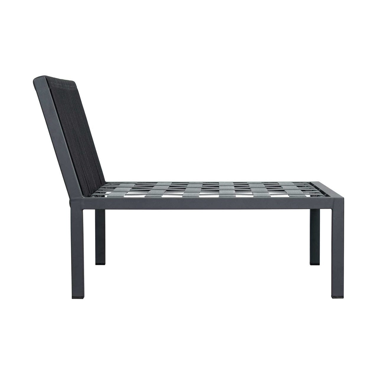 Bahamian Outdoor Sectional Armless Chair - Waterproof Wicker Patio Furniture for Poolside, Garden, and Backyard Relaxation