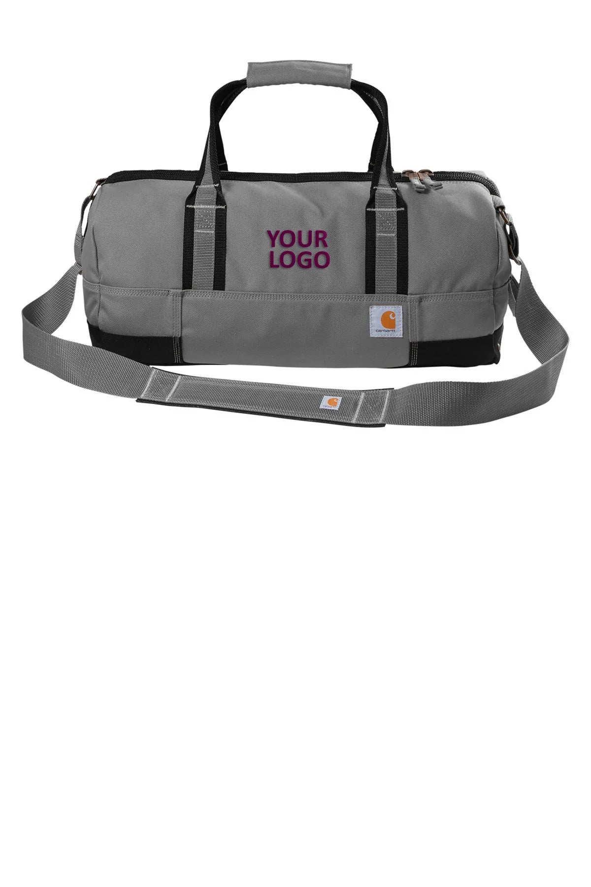 Carhartt 35L Foundry Series Customized Duffel Bag - Heavy Duty Grey Work & Travel Gear for Men | Perfect for Construction Sites, Gym & Weekend Getaways