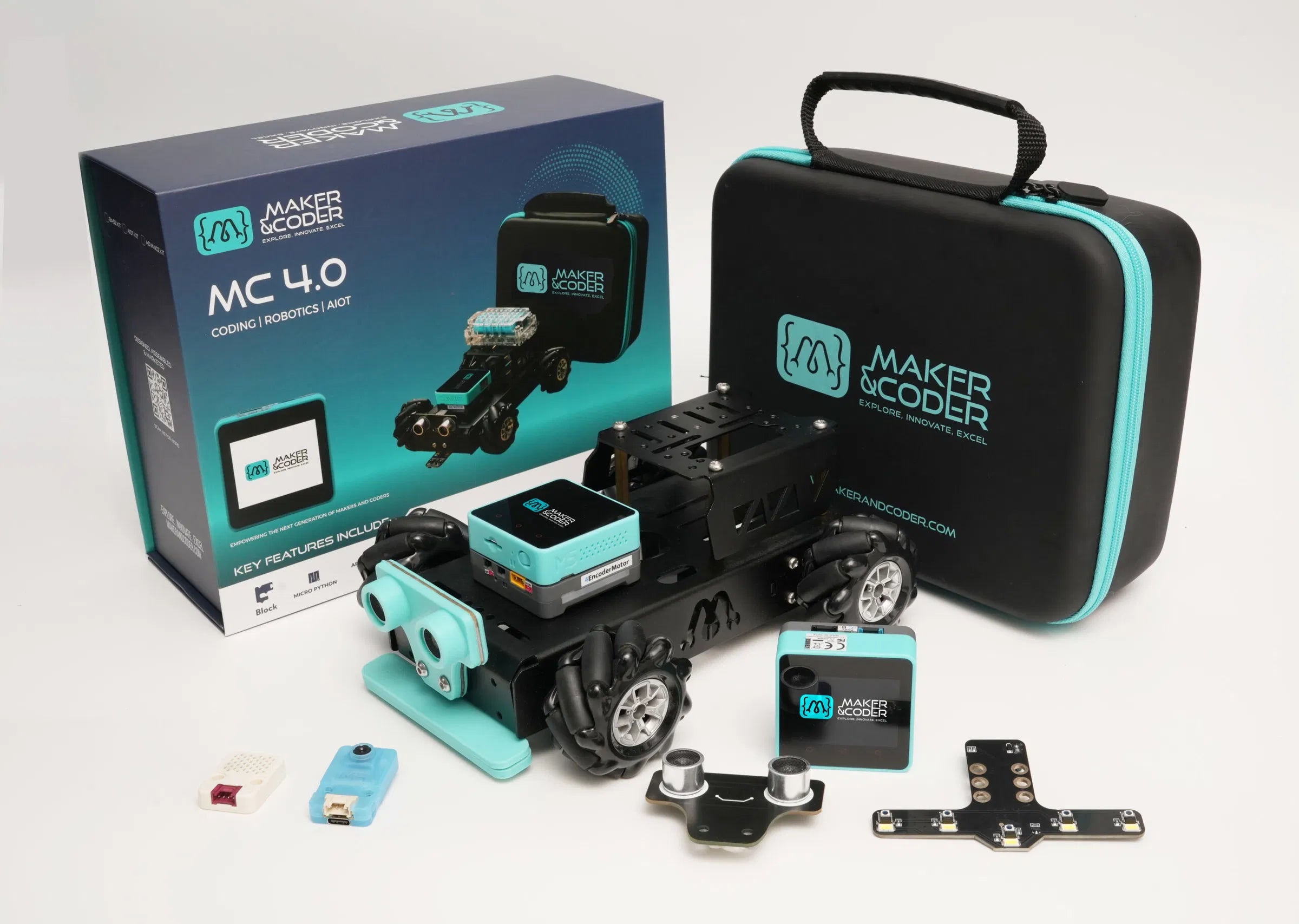 Maker and Coder 4.0 AIOT Kit Class Pack - STEM Learning Robotics & Coding Set for Kids | Perfect for Classroom Education & Home DIY Projects