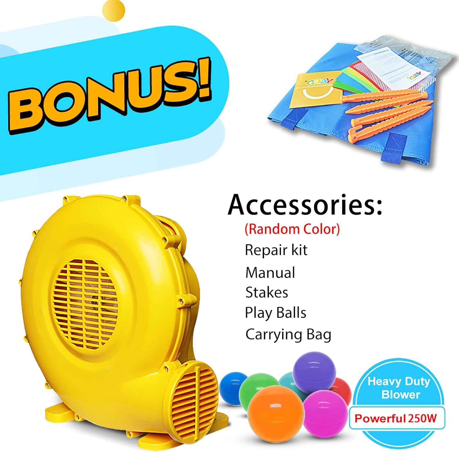 Inflatable Bounce House with Slide for Kids 3-8 Years - 9.5x6.5x6.5FT Bouncy Castle with Blower & Play Balls - Indoor & Outdoor Jumping Playhouse for Toddler Birthday Parties, Backyard Fun, Summer Activities