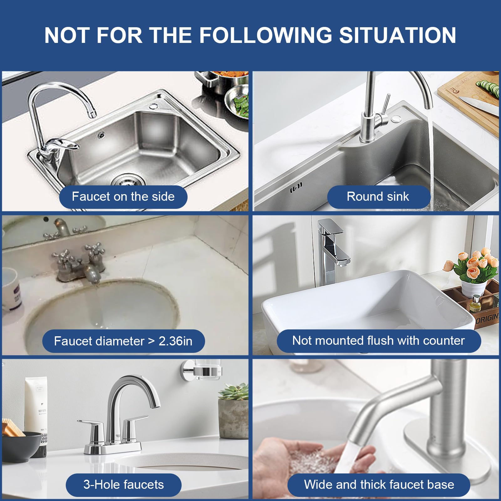 Non-Slip Silicone Faucet Mat for Kitchen Sink - Dish Soap & Sponge Holder - Water Absorbent Drying Mat - Splash Guard for Kitchen Counter, Bathroom Sink - Perfect for Organizing and Protecting Your Sink Area