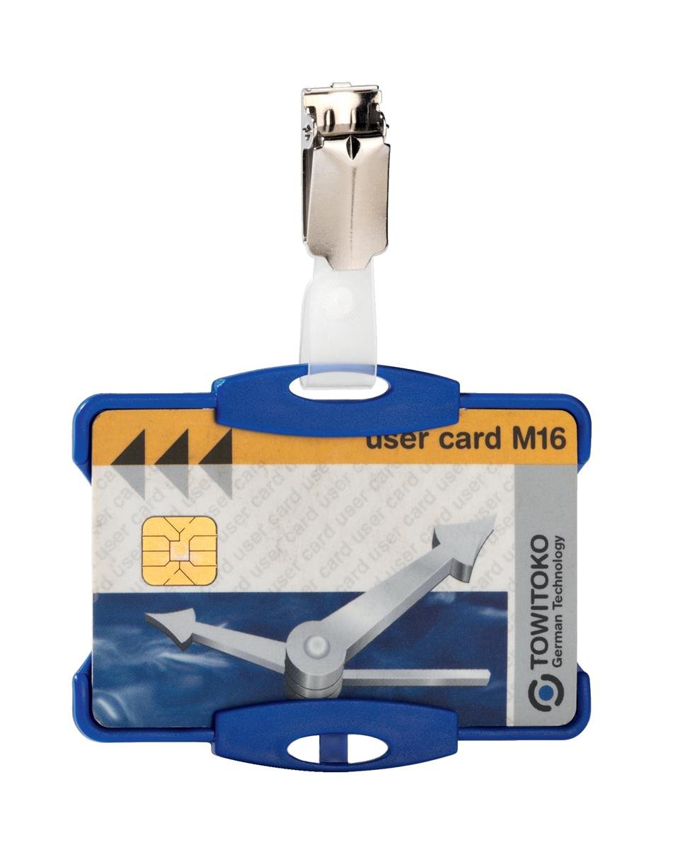 Durable Duo Security Pass Holder 54 x 85 mm Blue - Holds 2 ID/Security Cards - Pack of 25 - Perfect for Office, School, Events & Access Control - Waterproof & Tear-Resistant Card Protector
