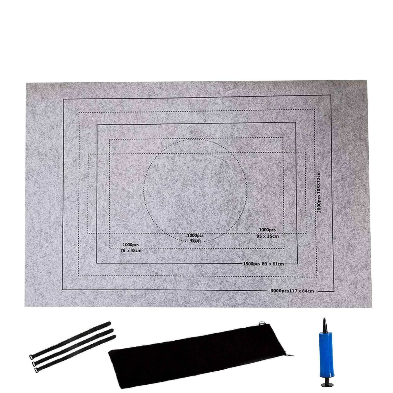 **3000-Piece Puzzle Mat - Non-Slip Puzzle Storage Mat with Roll-Up Design, Portable Puzzle Organizer for Adults & Kids - Perfect for Home, Travel, and Puzzle Enthusiasts (Gray)**