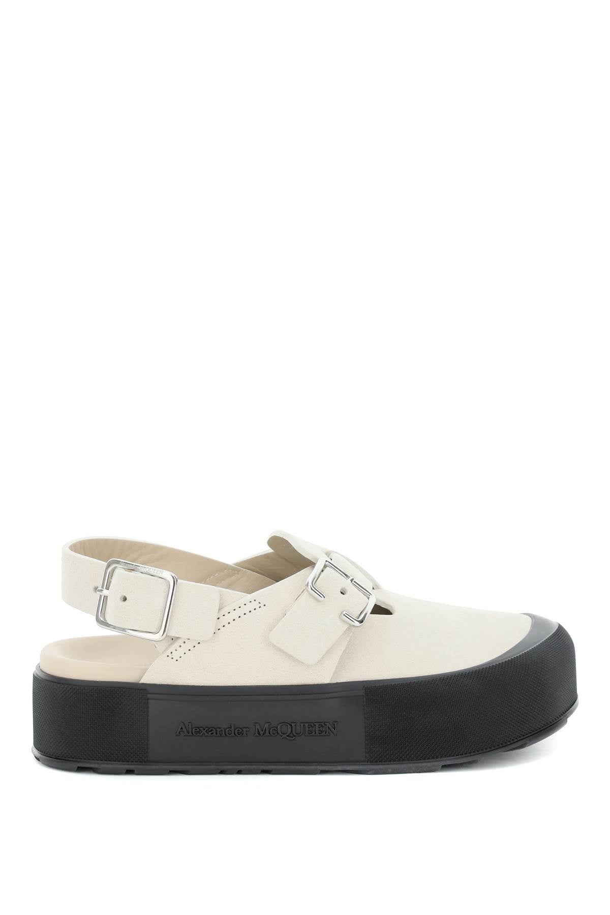 Alexander McQueen 'Mount Slick' Sandals - Women's Luxury Designer Slide Sandals for Summer & Beach Wear | Perfect for Vacations, Poolside Lounging & Casual Outings