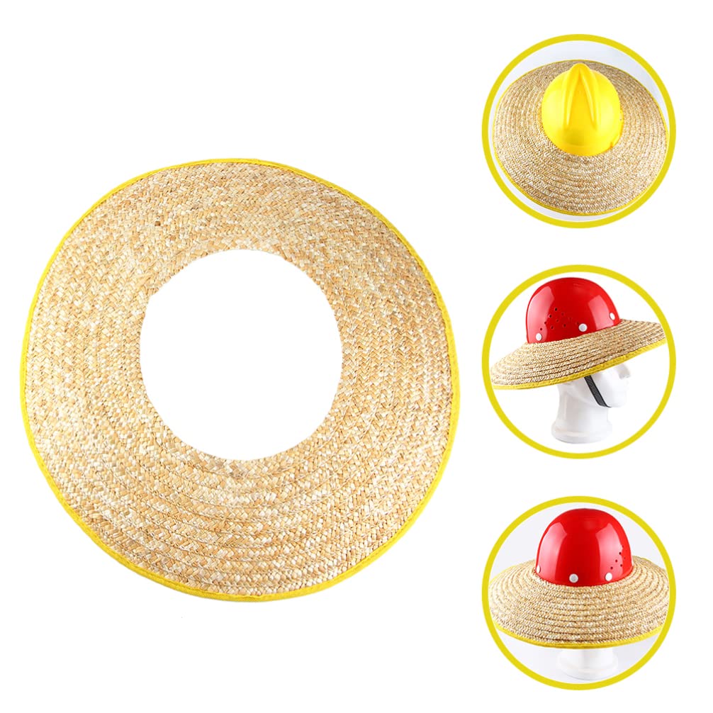 iplusmile Sombrero Hard Hat Sun Shade - Straw Helmet with Wide Brim for Sun Protection - Ideal for Construction Workers, High-Altitude Work, and Outdoor Activities like Climbing, Hiking, and Gardening