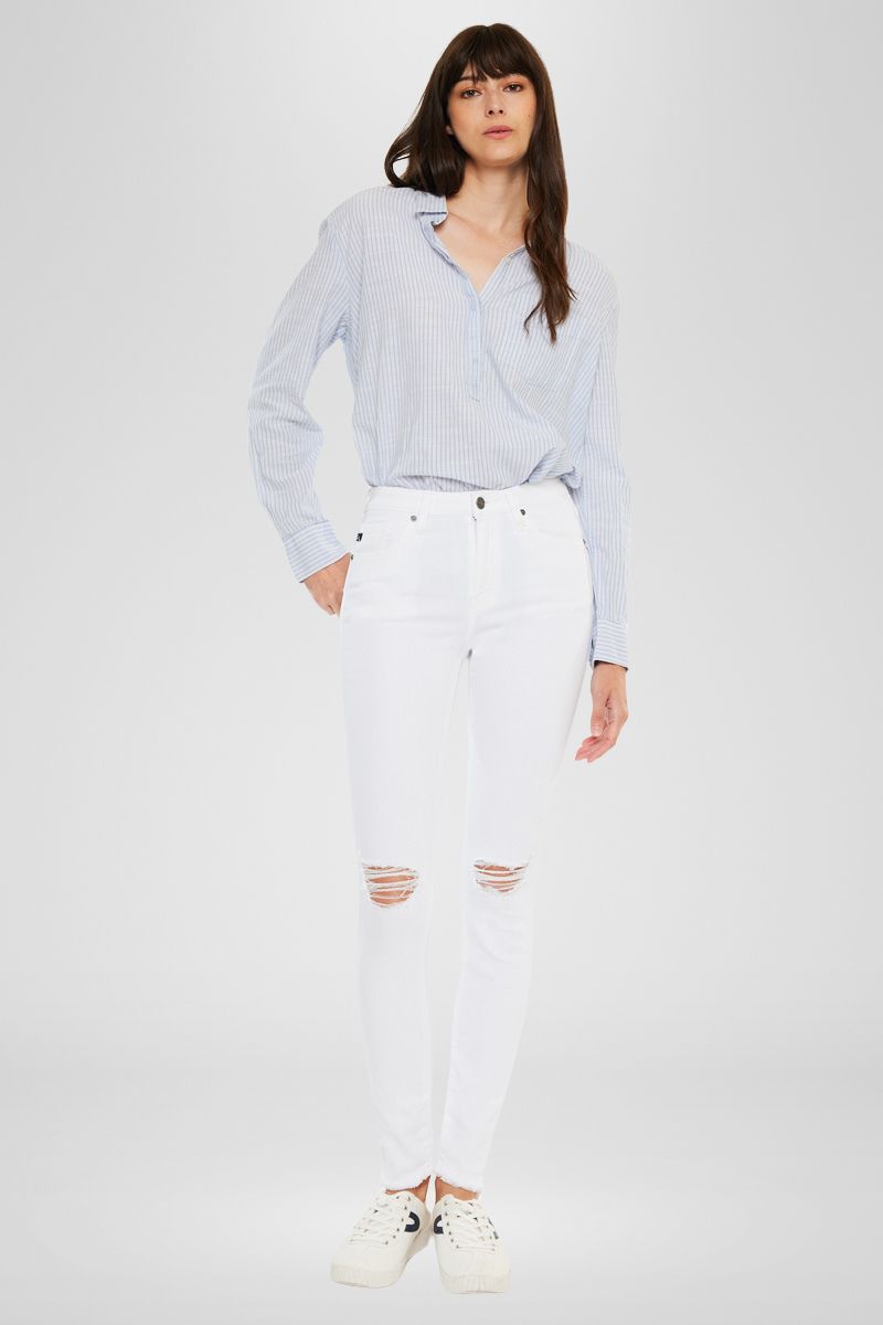 Avery High Rise Super Skinny Jeans for Women - Stretch Denim Pants with Tummy Control - Perfect for Casual Outfits, Night Out and Everyday Wear