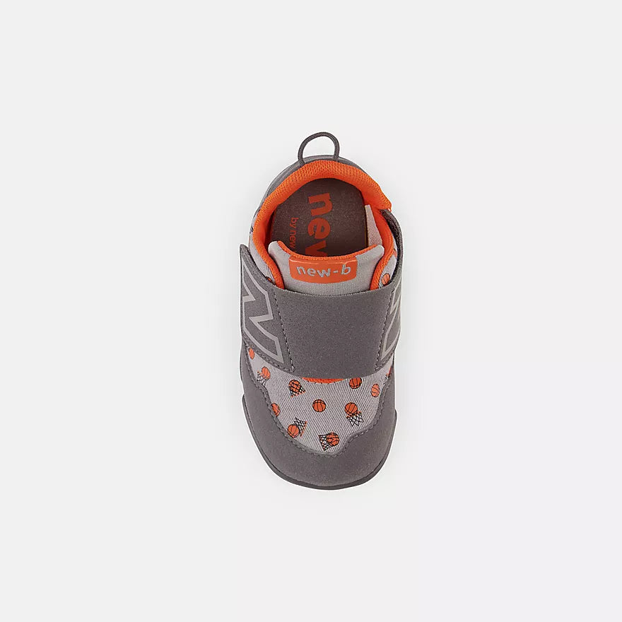 New Balance Grey Hook & Loop Baby Sneakers - Comfortable & Stylish for Toddlers - Perfect for Walking, Playtime & Everyday Wear