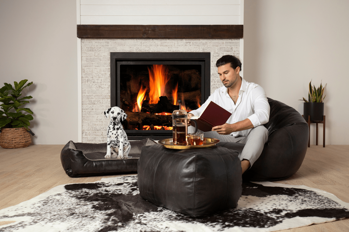 Big Pear Leather Bean Bag Chair - 5 Stylish Colors for Ultimate Comfort | Perfect for Living Room, Bedroom & Game Room Relaxation