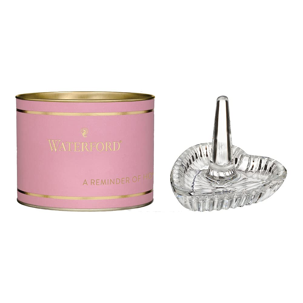 Waterford Giftology Heart-Shaped Ring Holder - Elegant Jewelry Organizer for Wedding, Engagement & Gift Giving - Perfect for Dresser, Vanity & Bathroom Decor