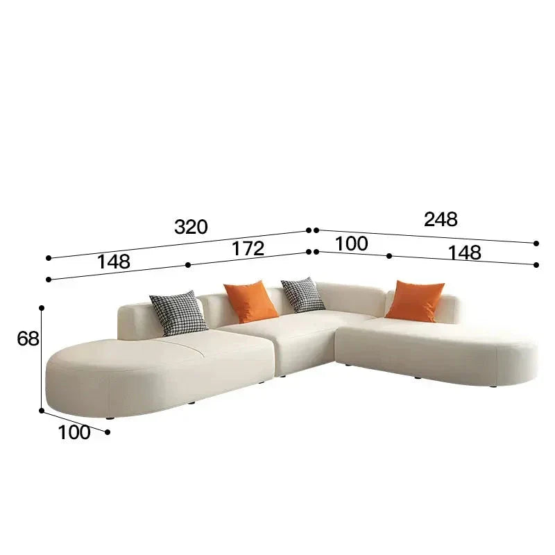 Modern Corner Sectional Lazy Floor Sofa - Comfortable Chaise Lounge for Small Spaces, Living Room, Bedroom, or Home Theater - Soft Fabric & Stylish Design for Relaxing, Lounging, and Entertaining