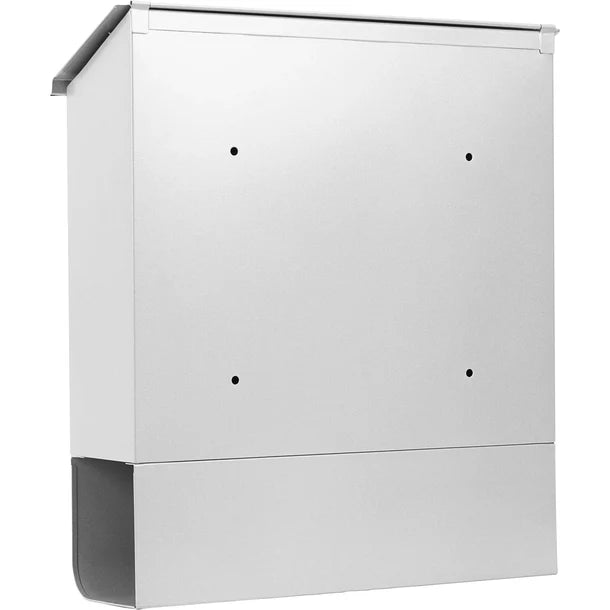 Barska CB13698 Contemporary Wall Mount Mailbox with Newspaper Holder - Durable Outdoor Mailbox for Home, Office & Apartment - Perfect for Mail and Newspaper Delivery