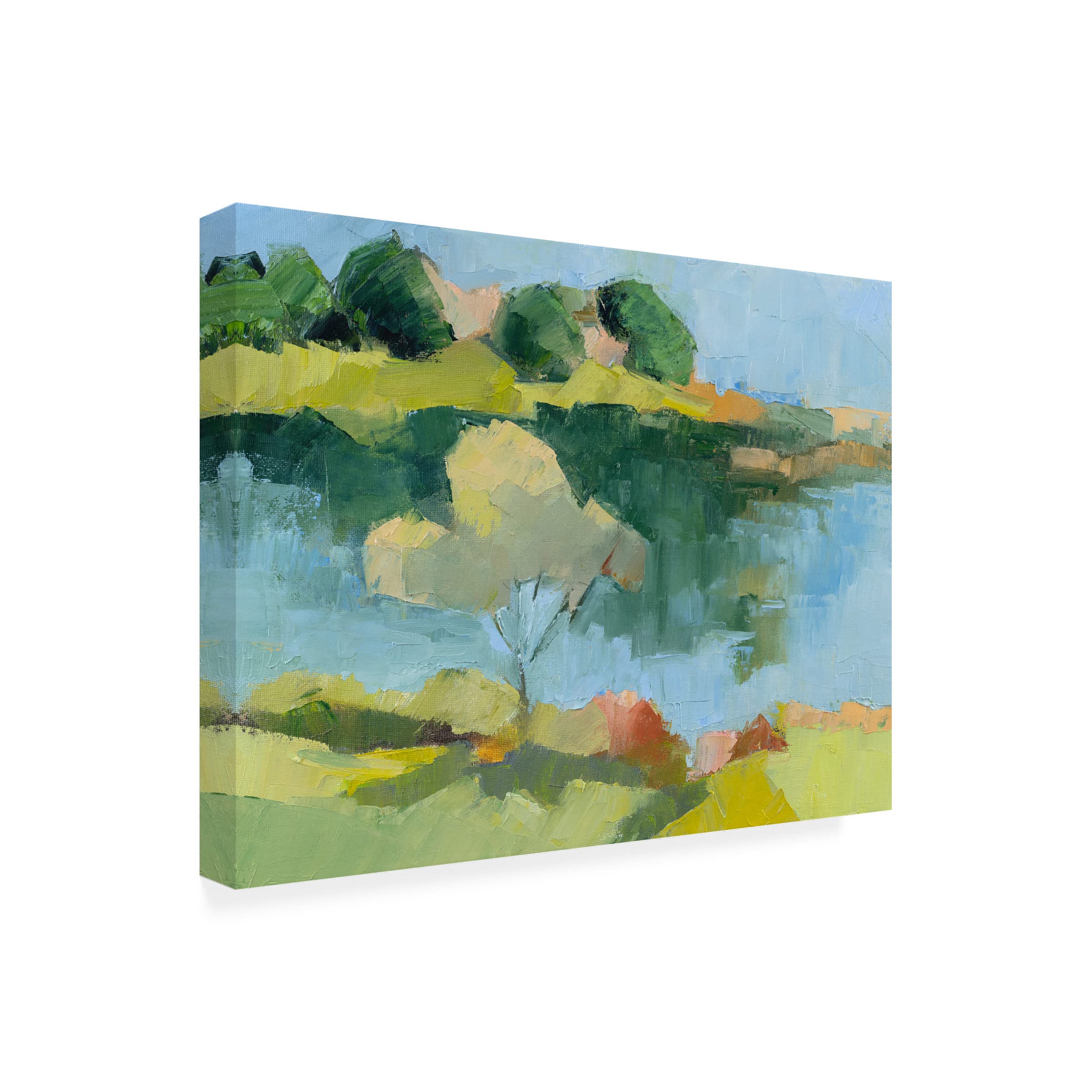 Trademark Fine Art 'Cape Neddick' Coastal Landscape Canvas Painting by Toby Gordon - Perfect for Beach House Decor & Living Room Wall Art