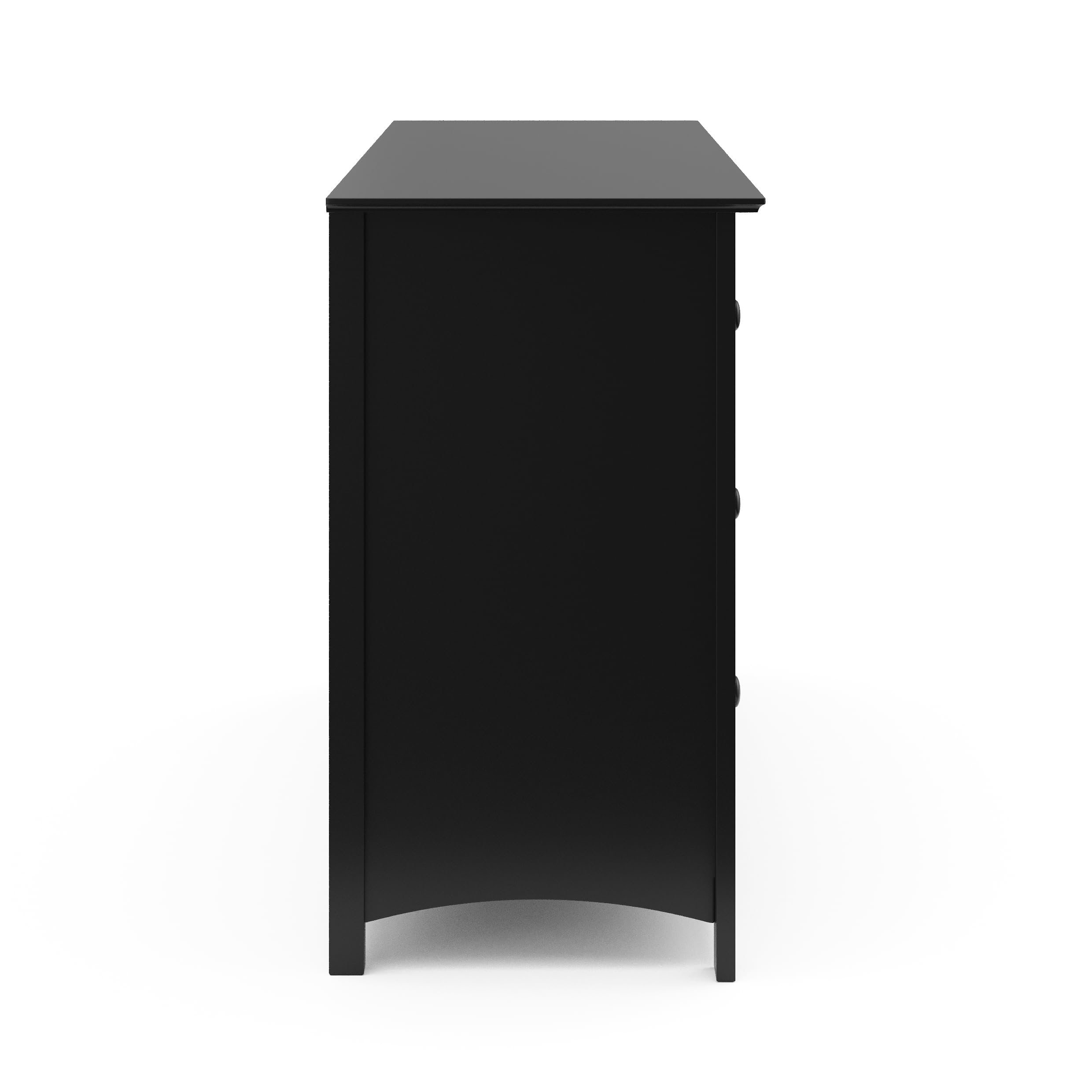 Storkcraft Kenton 6-Drawer Double Dresser in Black - Kids Bedroom Dresser, Nursery Storage Organizer with 6 Drawers, Universal Children's Furniture for Bedroom & Playroom Organization