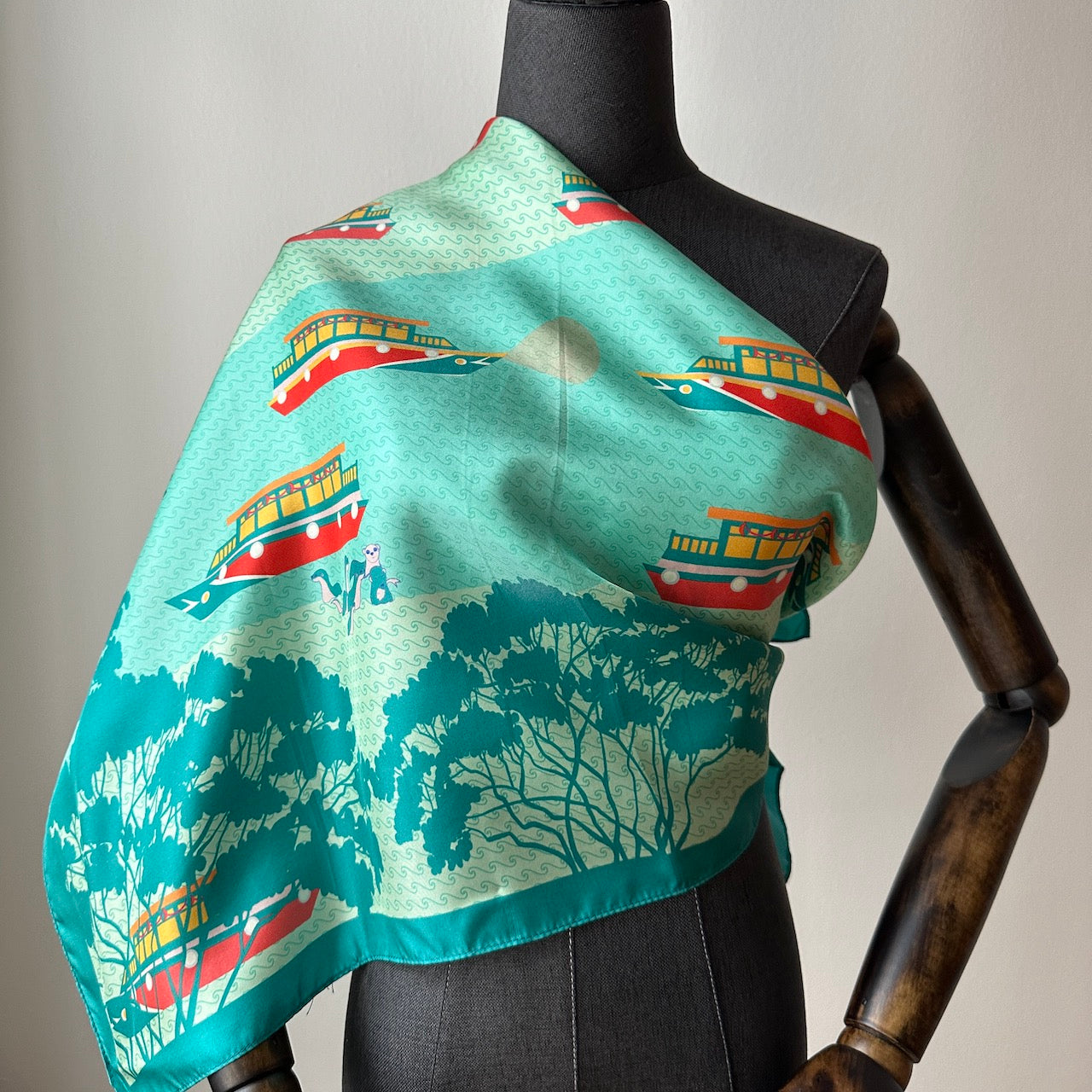 Singapore Quay Silk Scarf - Elegant Nighttime Fashion Accessory for Women | Perfect for Evening Events, Date Nights & Travel