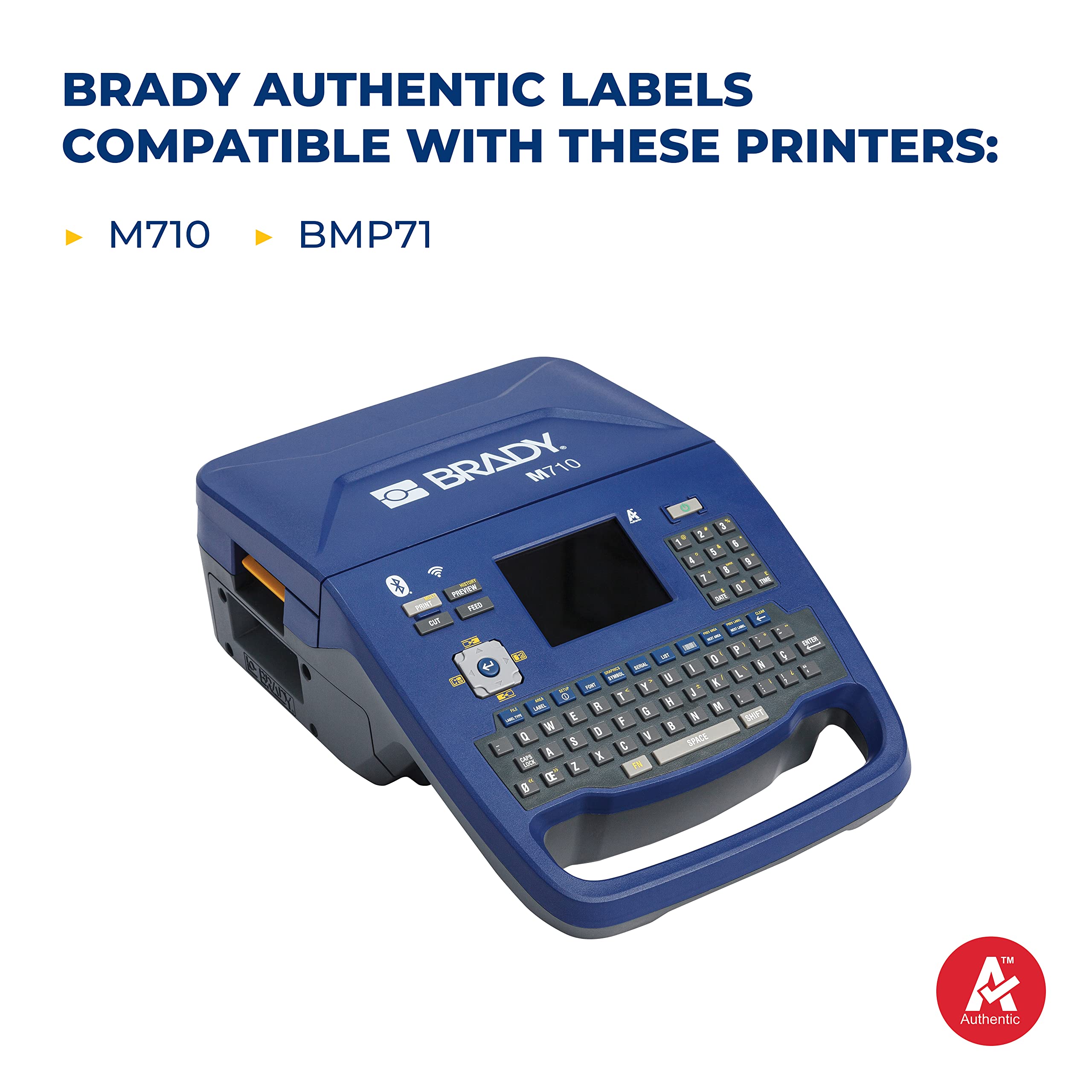 Brady M7C-1000-595-WT All Weather Permanent Adhesive Vinyl Label Tape - 1