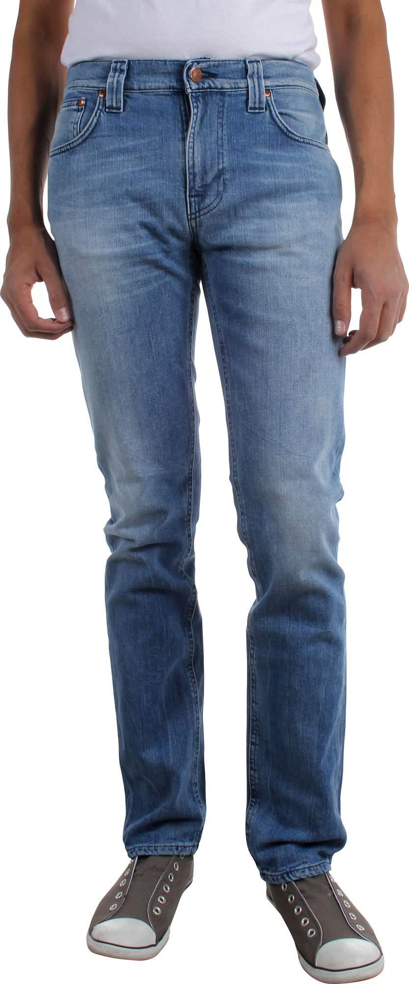 Nudie Jeans Men's Thin Finn Skinny Fit Stretch Denim Jeans - Slim Comfort for Everyday Wear & Night Out