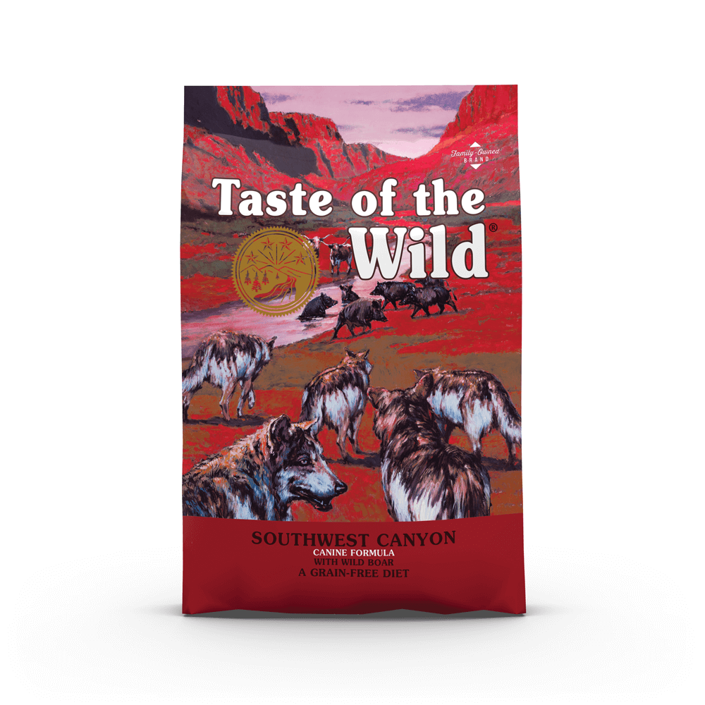 Taste of the Wild Southwest Canyon Grain Free Dry Dog Food - High Protein Natural Recipe for Adult Dogs - Perfect for Active & Outdoor Pets
