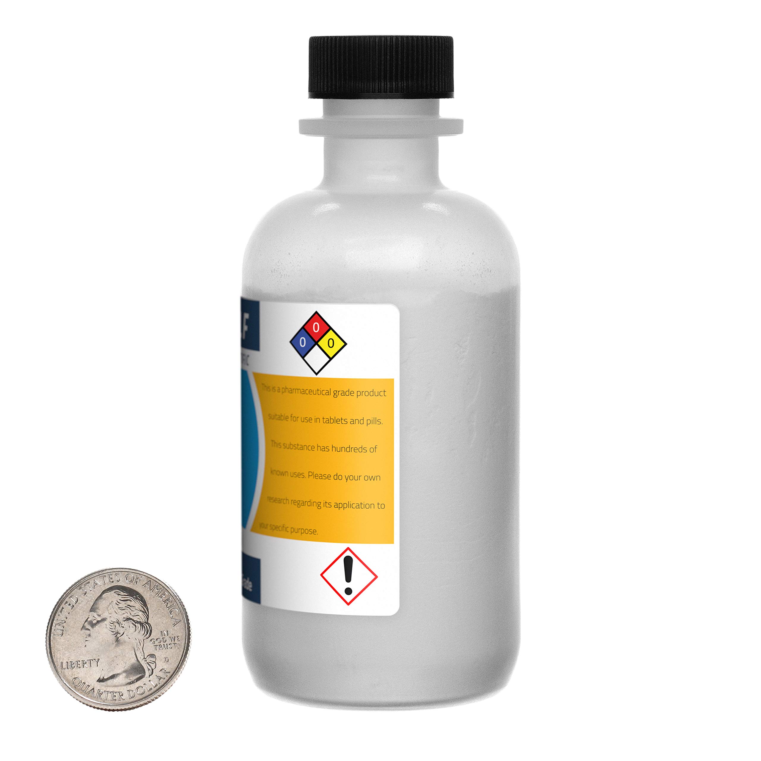 99.6% Pure Pharmaceutical Grade Silicon Dioxide Fine Powder - 2 Pounds (8 Bottles) - Ideal for Supplements, Cosmetics & Food Additives