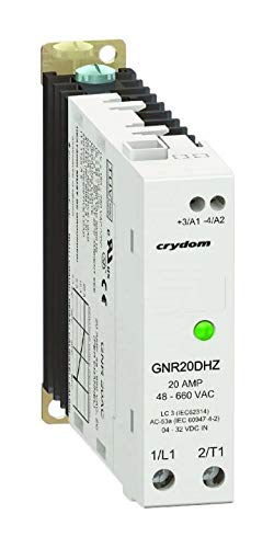 GNR20DHZ 20A 600VAC Solid State Relay - DIN Rail Mount, Panel Screw Terminal, Zero Voltage Turn On - Ideal for Industrial Automation, HVAC Systems & Motor Control
