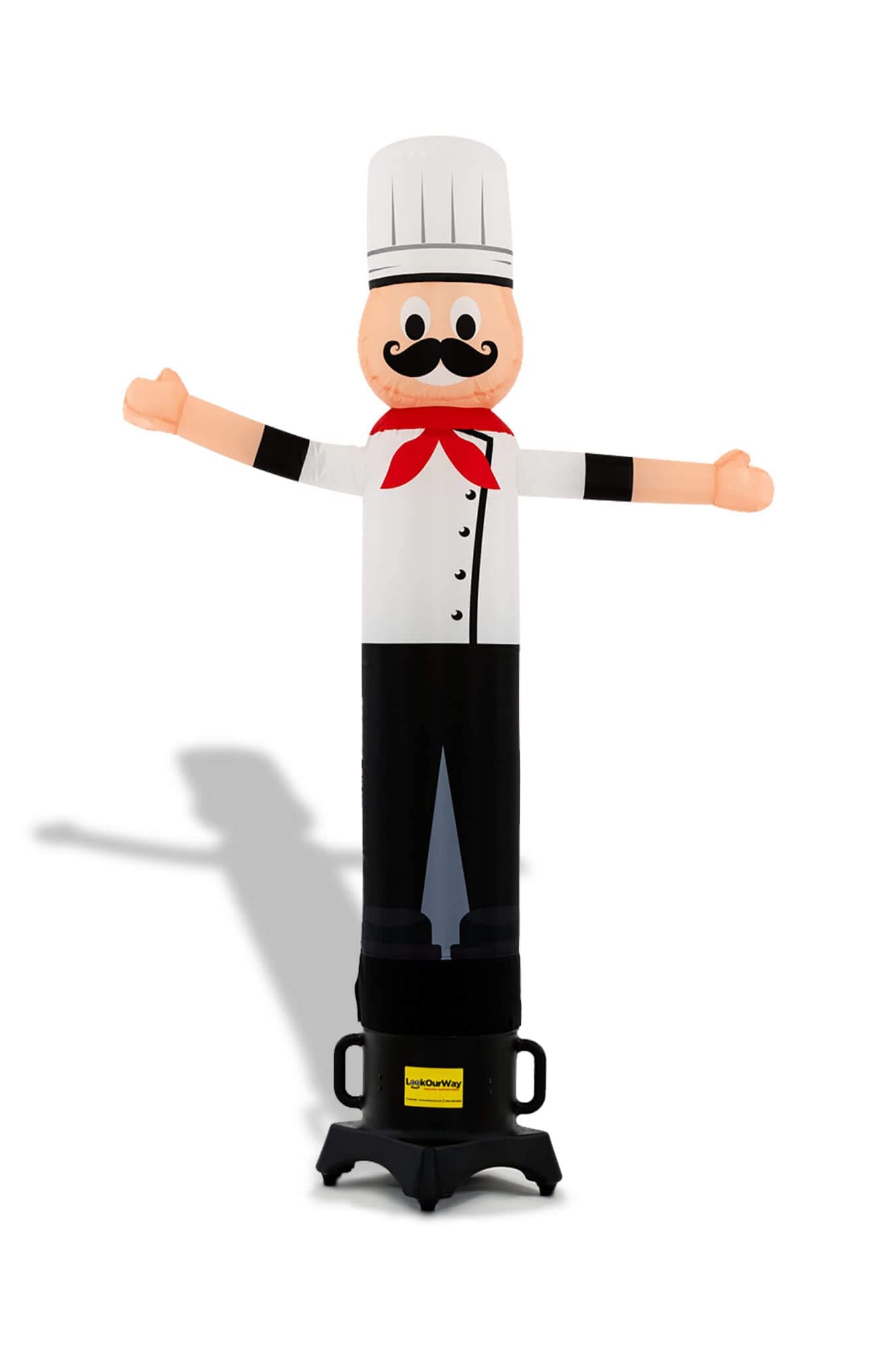 6ft Inflatable Tube Man with Air Dancer Blower - Waving Arm Air Waver for Restaurants & Food Trucks - Outdoor Advertising Sign for Business Promotion & Events
