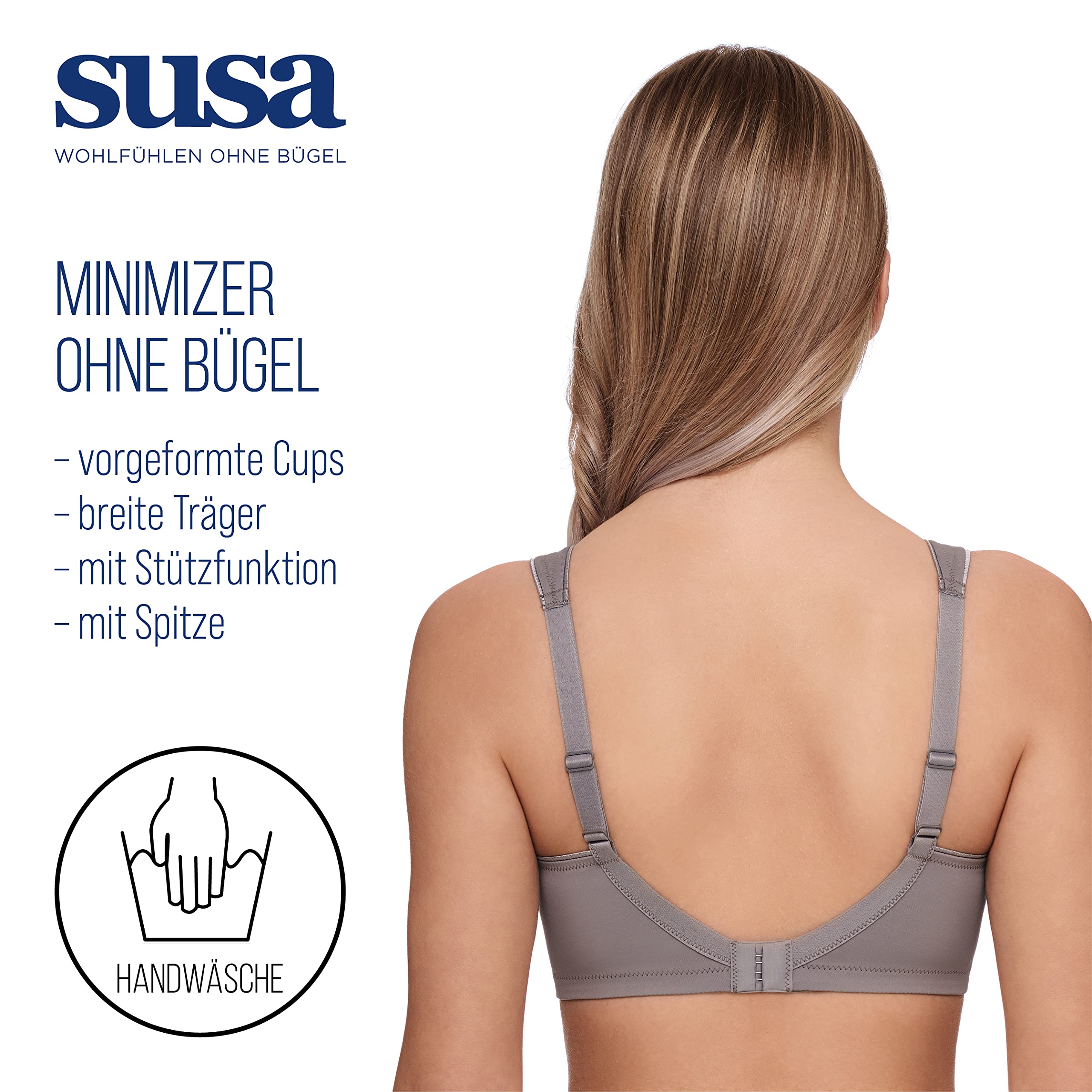 Non-Wired Full Figure Bra 8014 - Frosty Lavender 36F | Comfortable Support for Plus Size Women | Perfect for Everyday Wear & Special Occasions